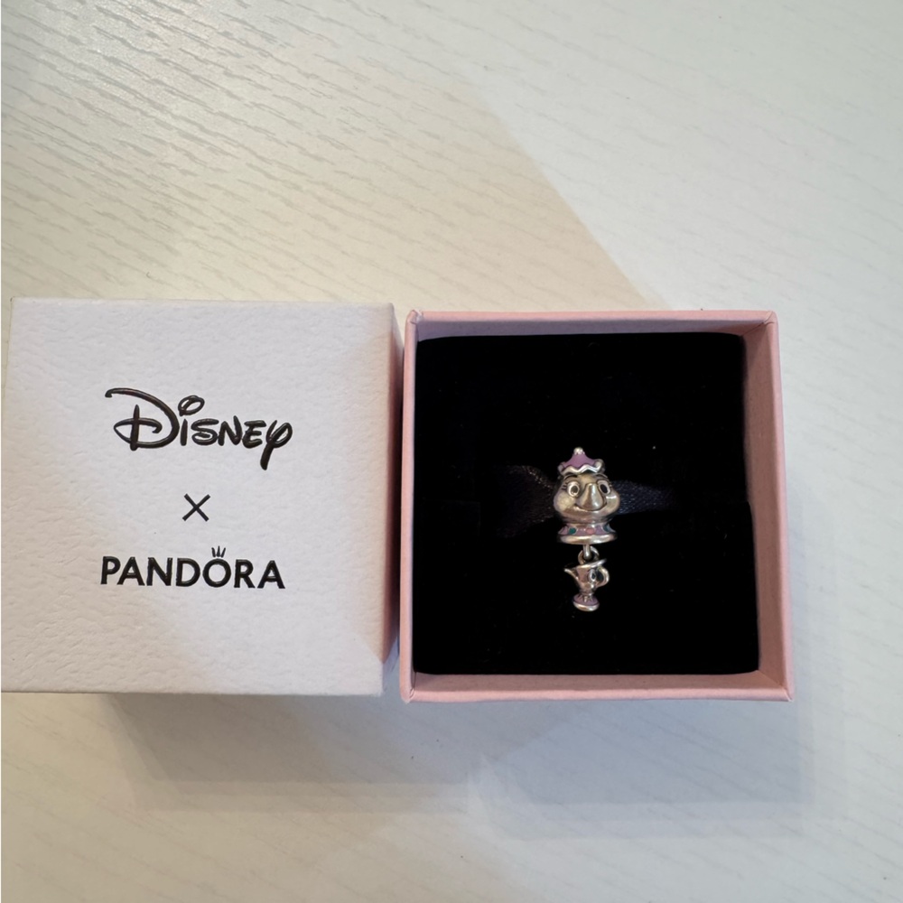 Pandora Disney Beauty and the Beast Mrs. Potts and Chip Dangle Charm